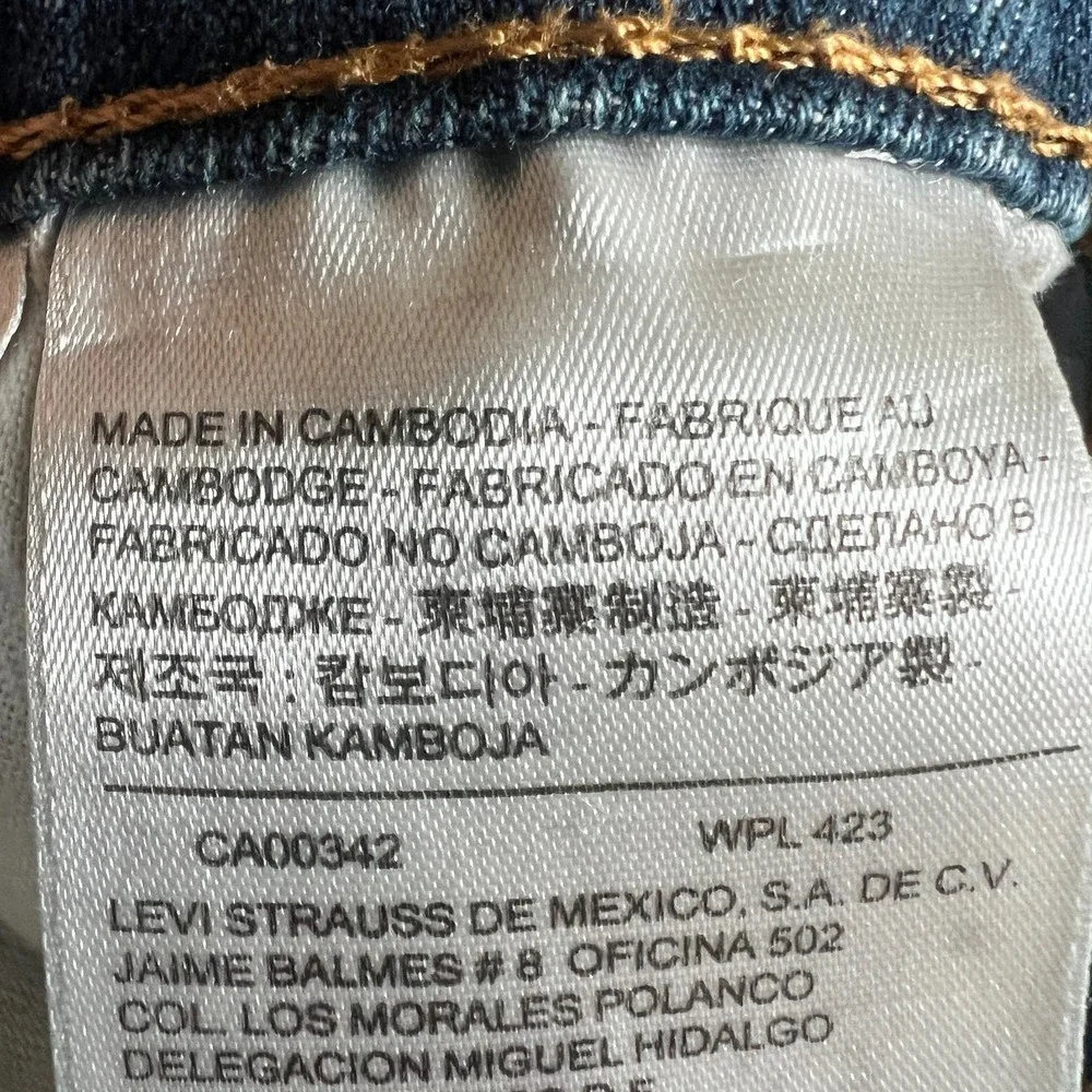 Levi's 541 Jeans Mens 42x27 Blue Cotton Medium Wash Mid Rise‎ Athletic Taper Fit